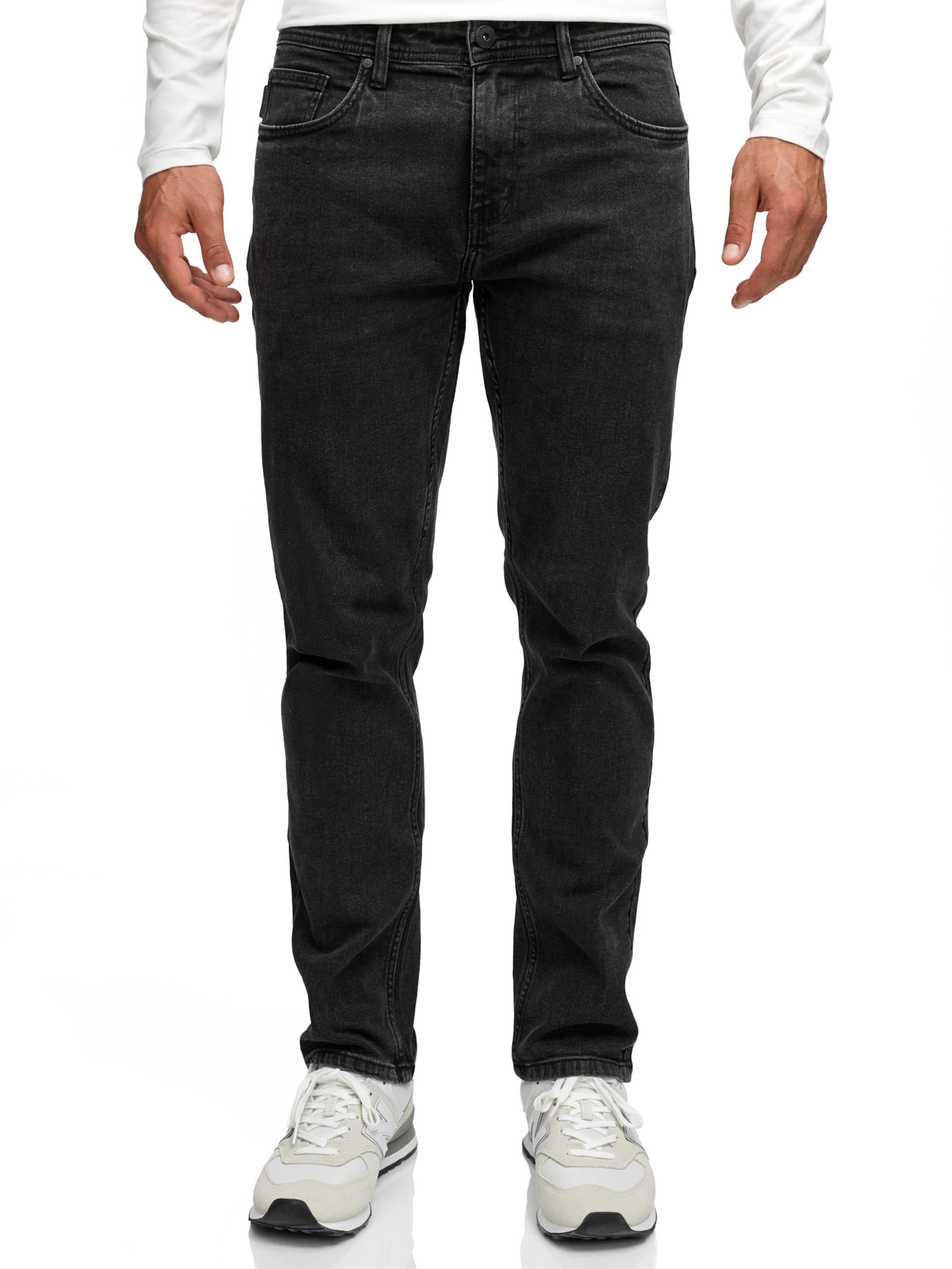 INDICODE JEANS Regular Jeans in Schwarz: Vorderseite