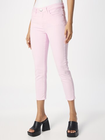 Skinny Pantaloni de la MOS MOSH pe roz: față