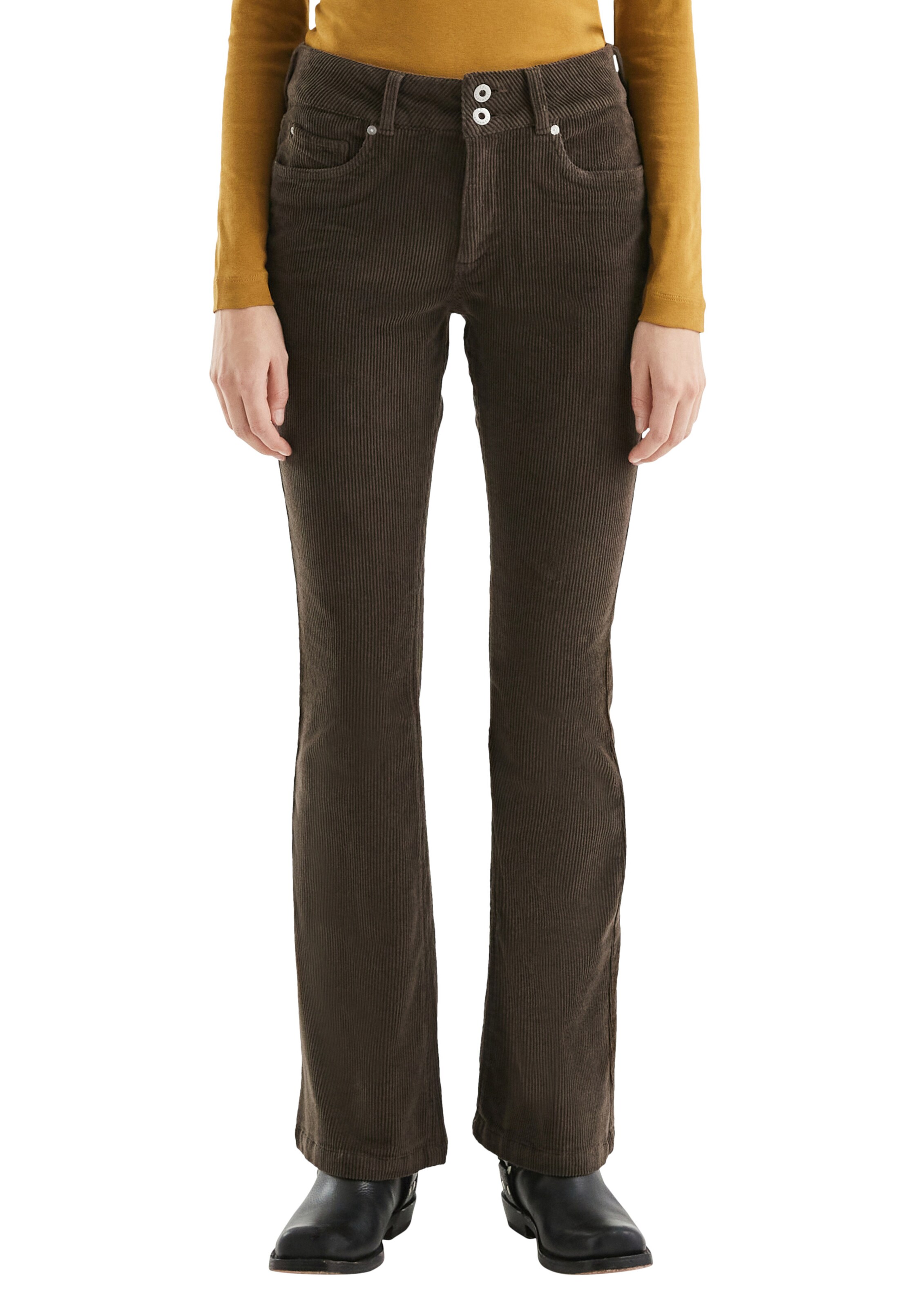 Bootcut Pantalon QS en marron : devant