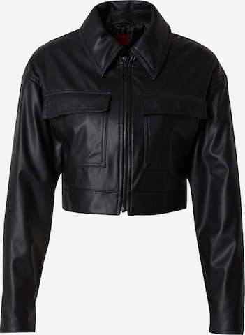 HUGO Демисезонная куртка 'Alicina' в Черный: спереди