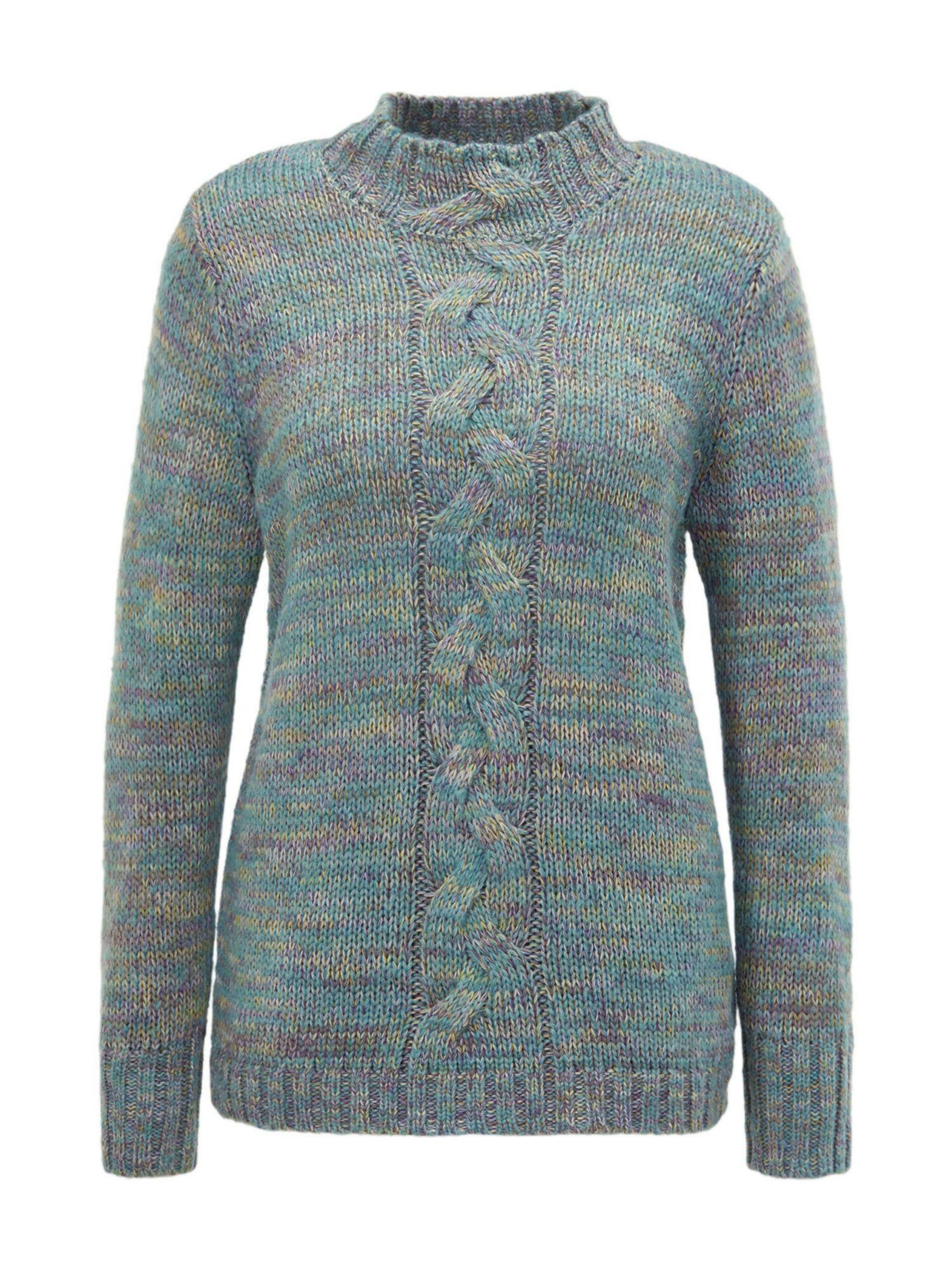 Goldner Pullover in Grau: Vorderseite