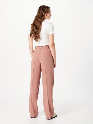 Wide leg Pantaloni cu dungă de la Sisley pe roz