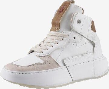 A.S.98 High-Top Sneakers in White: front