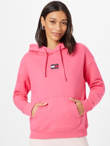 Tommy Jeans Mikina – pink: přední strana