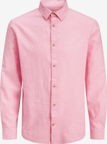JACK & JONES Button Up Shirt 'JJESummer' in Pink: front