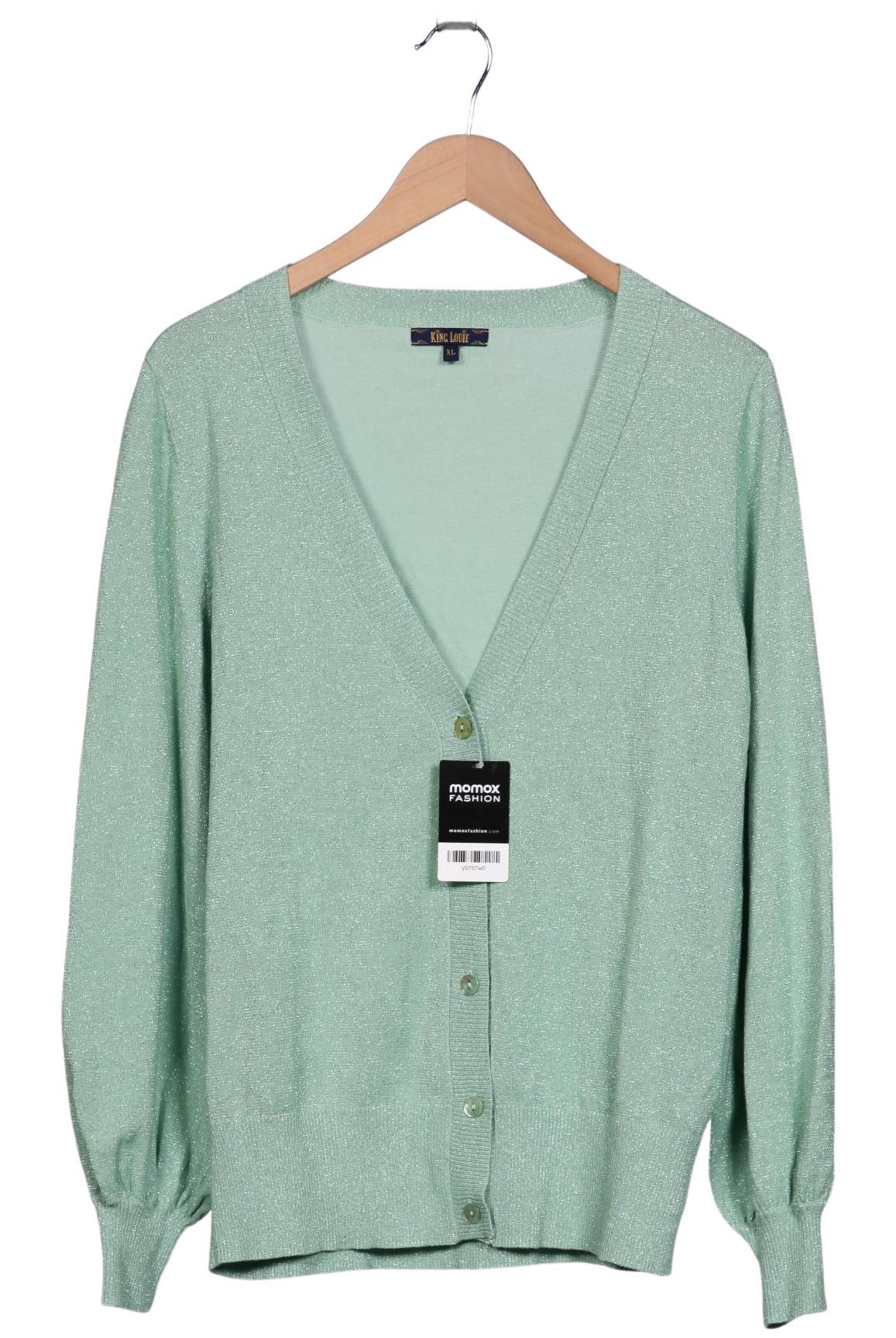 King Louie Strickjacke XL in Grün: Vorderseite