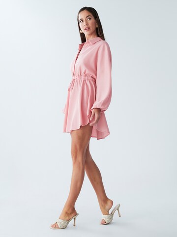 Robe-chemise 'DRIFT LINEN DRESS' BWLDR en rose