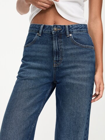 Wide Leg Jean Pull&Bear en bleu