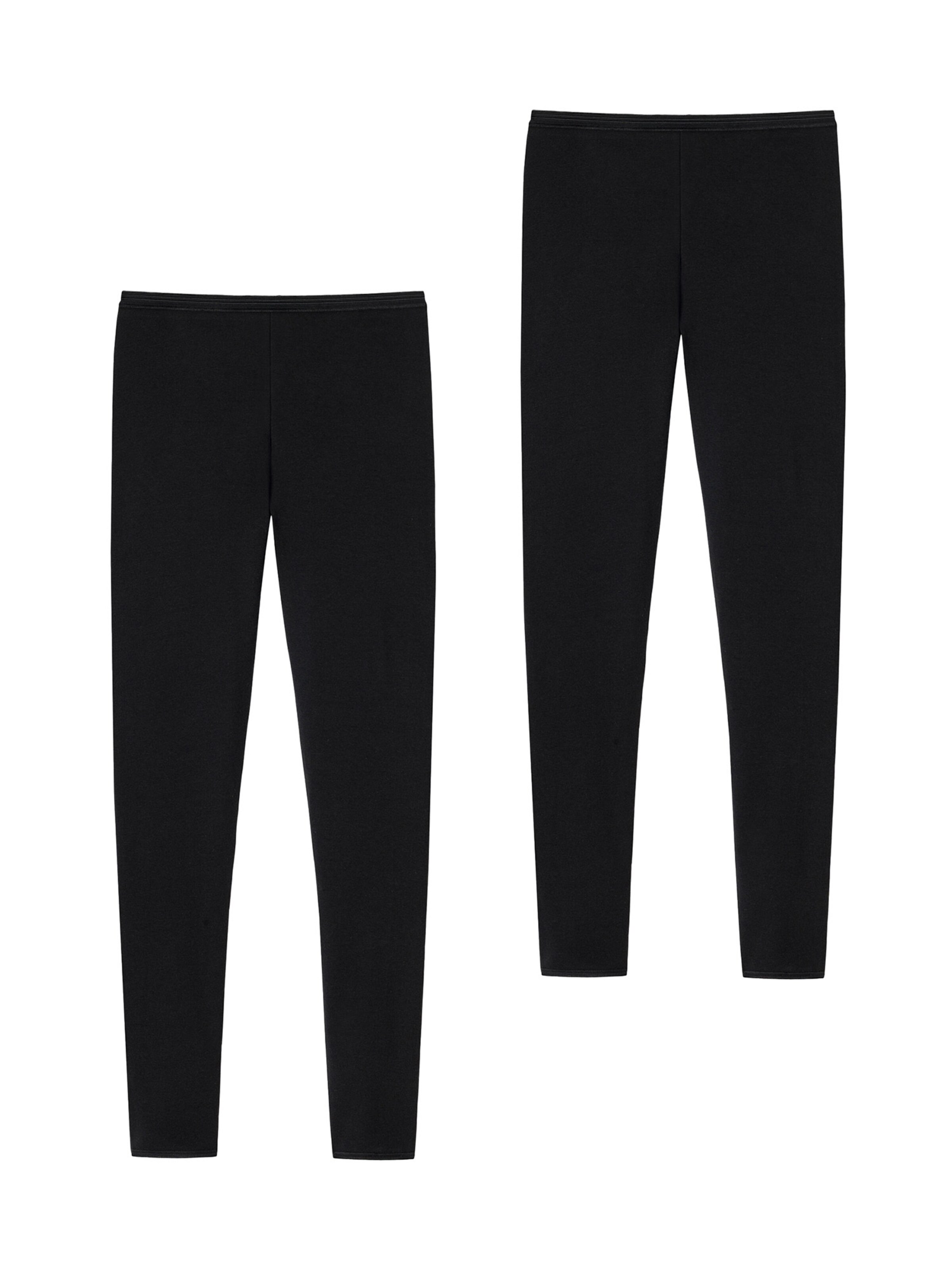 SCHIESSER Regular Leggings 'Luxury' in Zwart: voorkant
