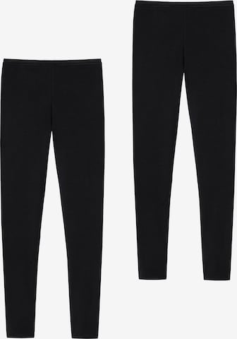 Regular Leggings 'Luxury' SCHIESSER en noir : devant
