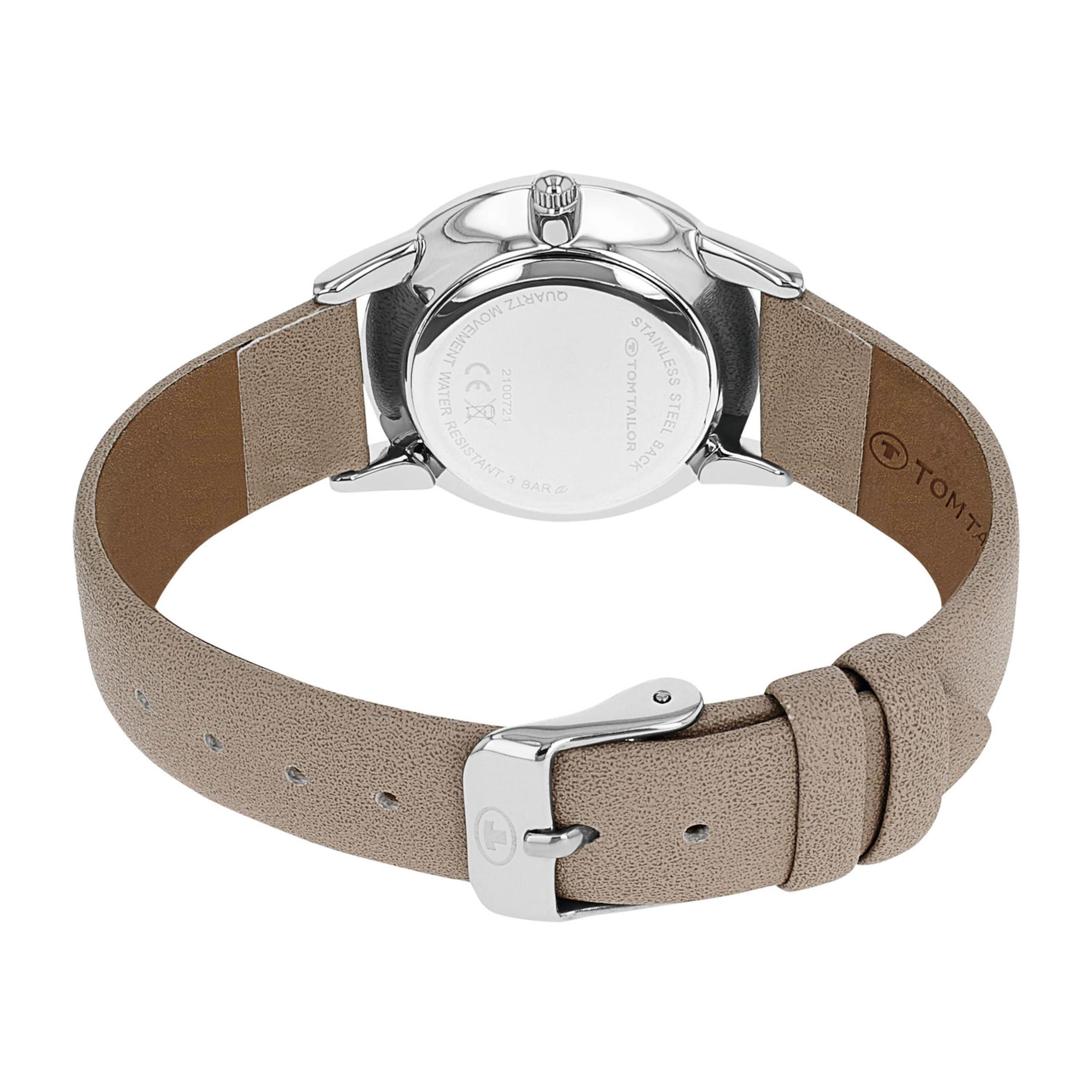 TOM TAILOR Analog Watch in Beige