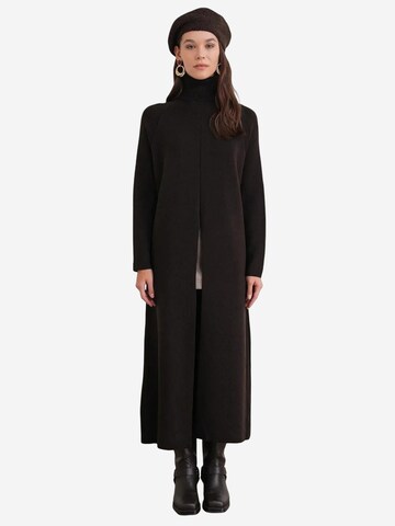 Robes en maille MixRay en marron : devant