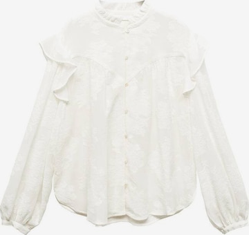 MANGO Blouse 'expen' in Wit: voorkant