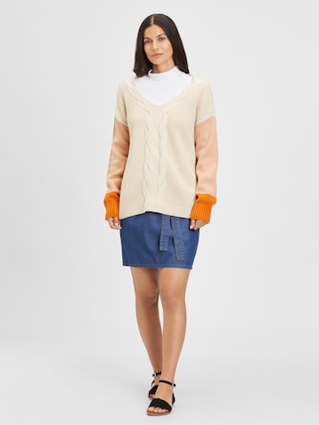 LASCANA Pullover 'Braid' in Beige