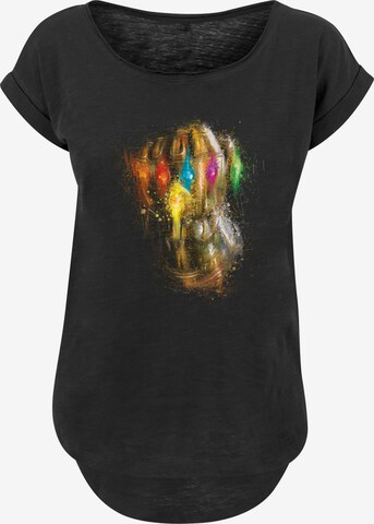 T-shirt 'Marvel Avengers Endgame Infinity Gauntlet Splatter' F4NT4STIC en noir : devant