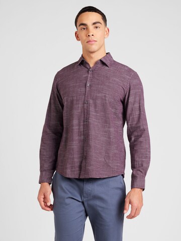 s.Oliver Regular fit Button Up Shirt in Purple: front