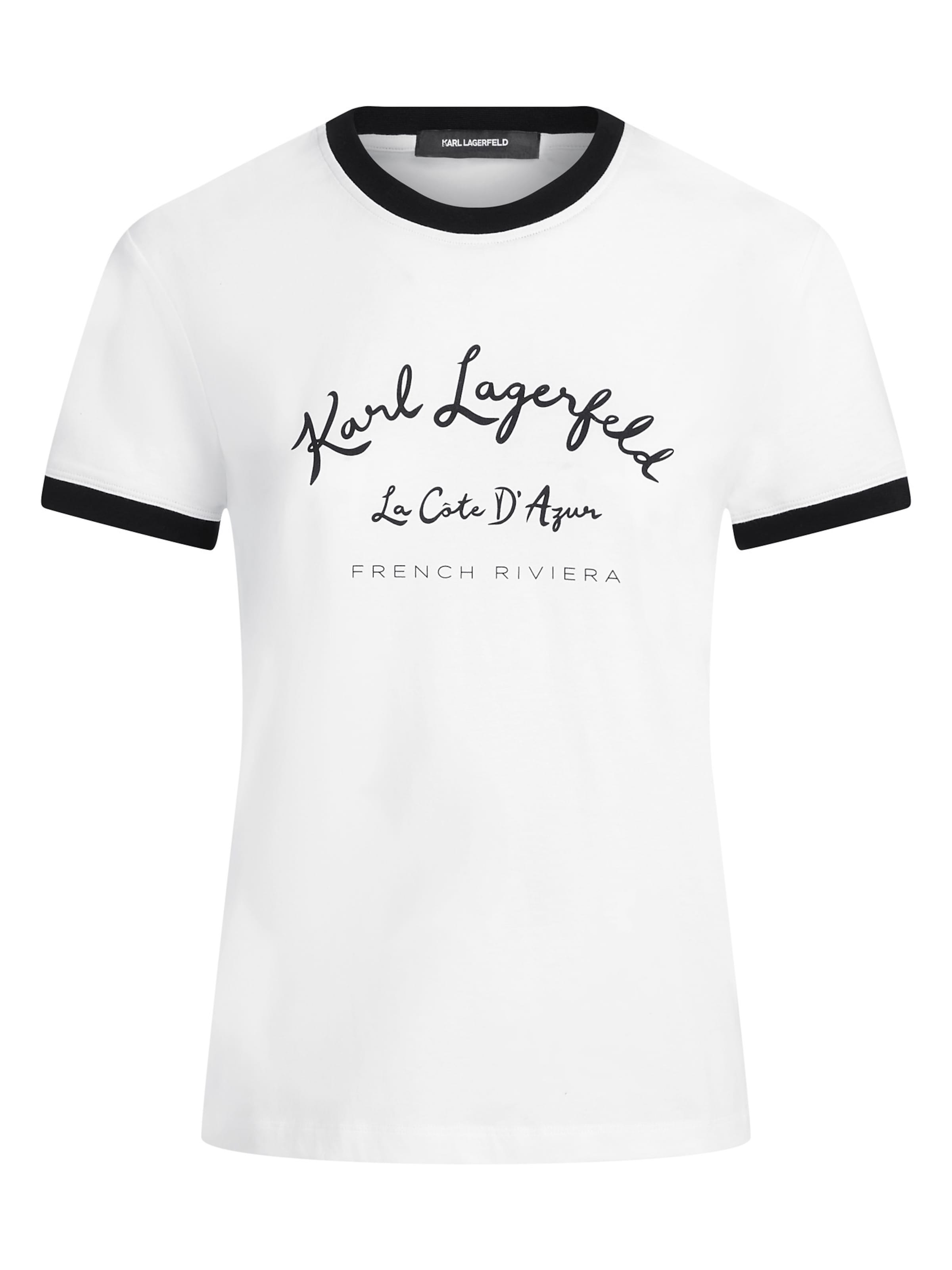 Karl Lagerfeld - Camiseta 'CÃ´te D'Azur' en blanco: frente