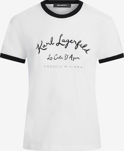 Marškinėliai 'Côte D'Azur' iš Karl Lagerfeld, spalva – juoda / balta, Prekių apžvalga