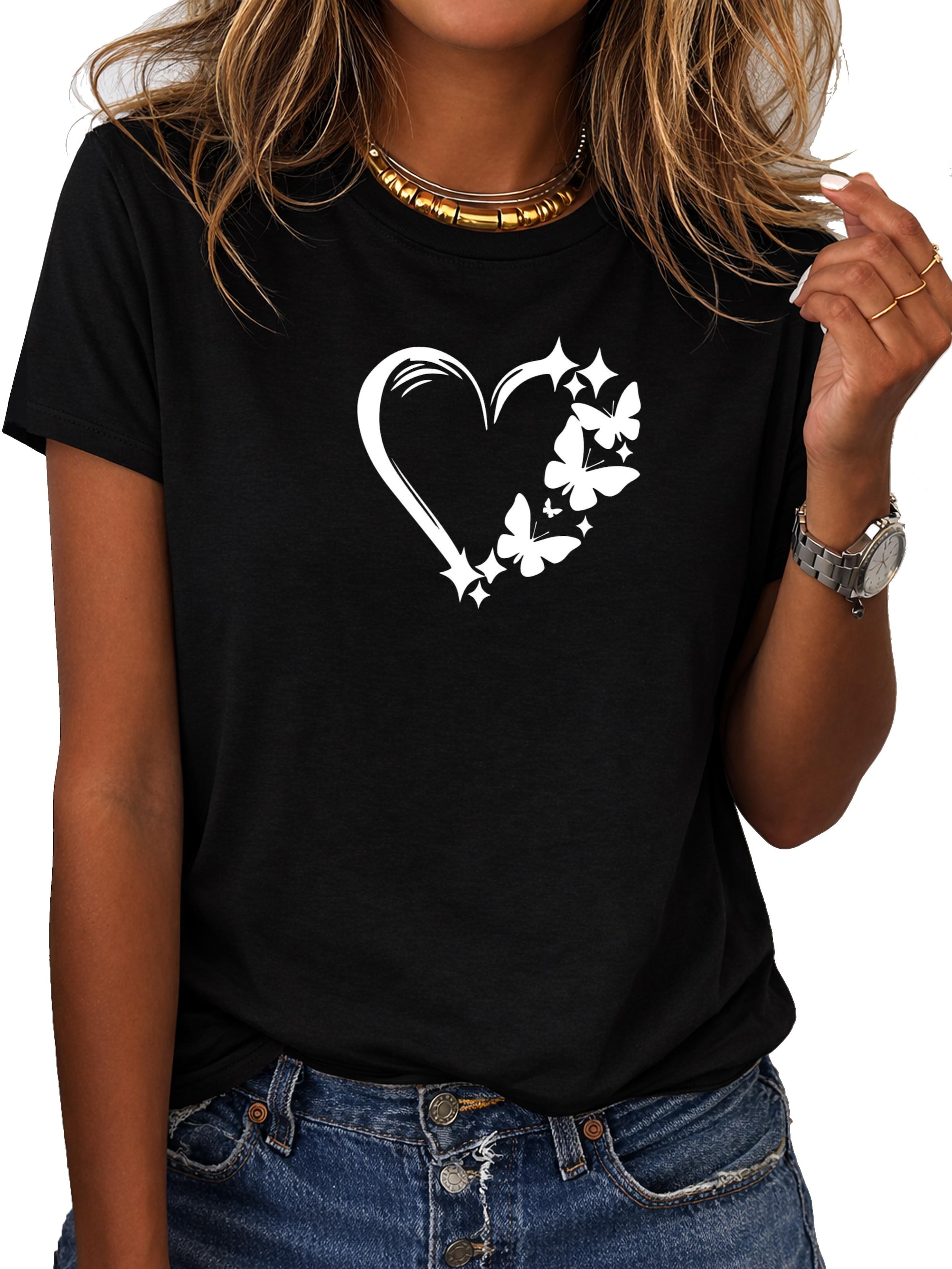 RMK Shirt 'Love Herz'‌‌‌‌‌‌‌‌‌ in Schwarz