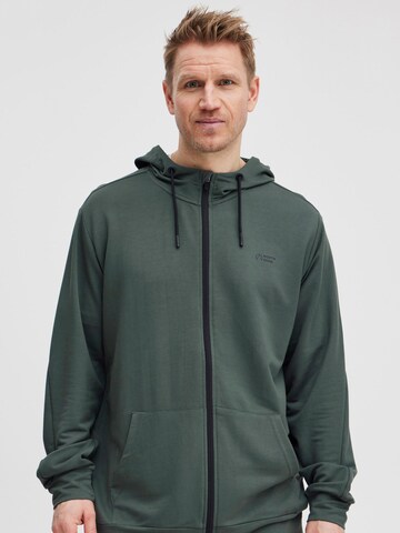 North Bend Sweatjacke ' Brent ' in Grau: Vorderseite