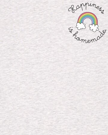 Watapparel Shirt 'Happiness is homemade' in Grey