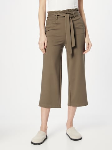 Wide Leg Pantalon à pince 'POPTRASH' ONLY en marron : devant