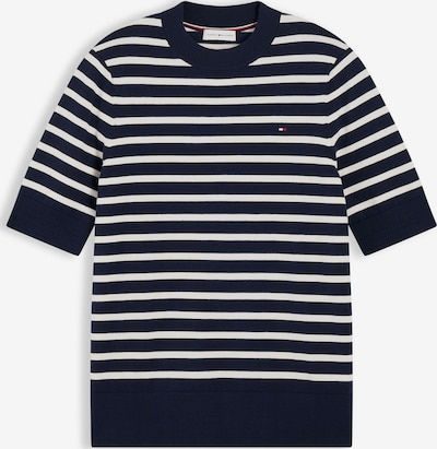 XS-S dydžio Megztinis iš TOMMY HILFIGER, spalva – tamsiai mėlyna jūros spalva / balta, Prekių apžvalga