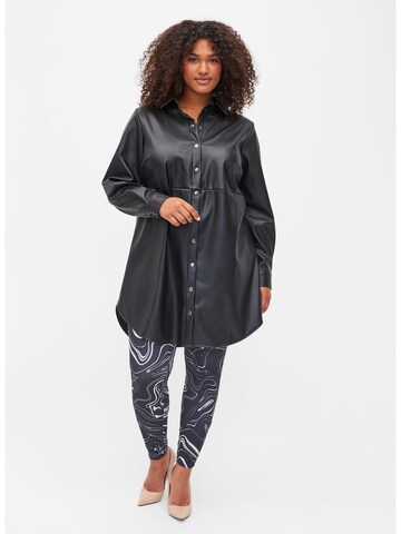 Zizzi Blouse 'Kimra' in Zwart: voorkant