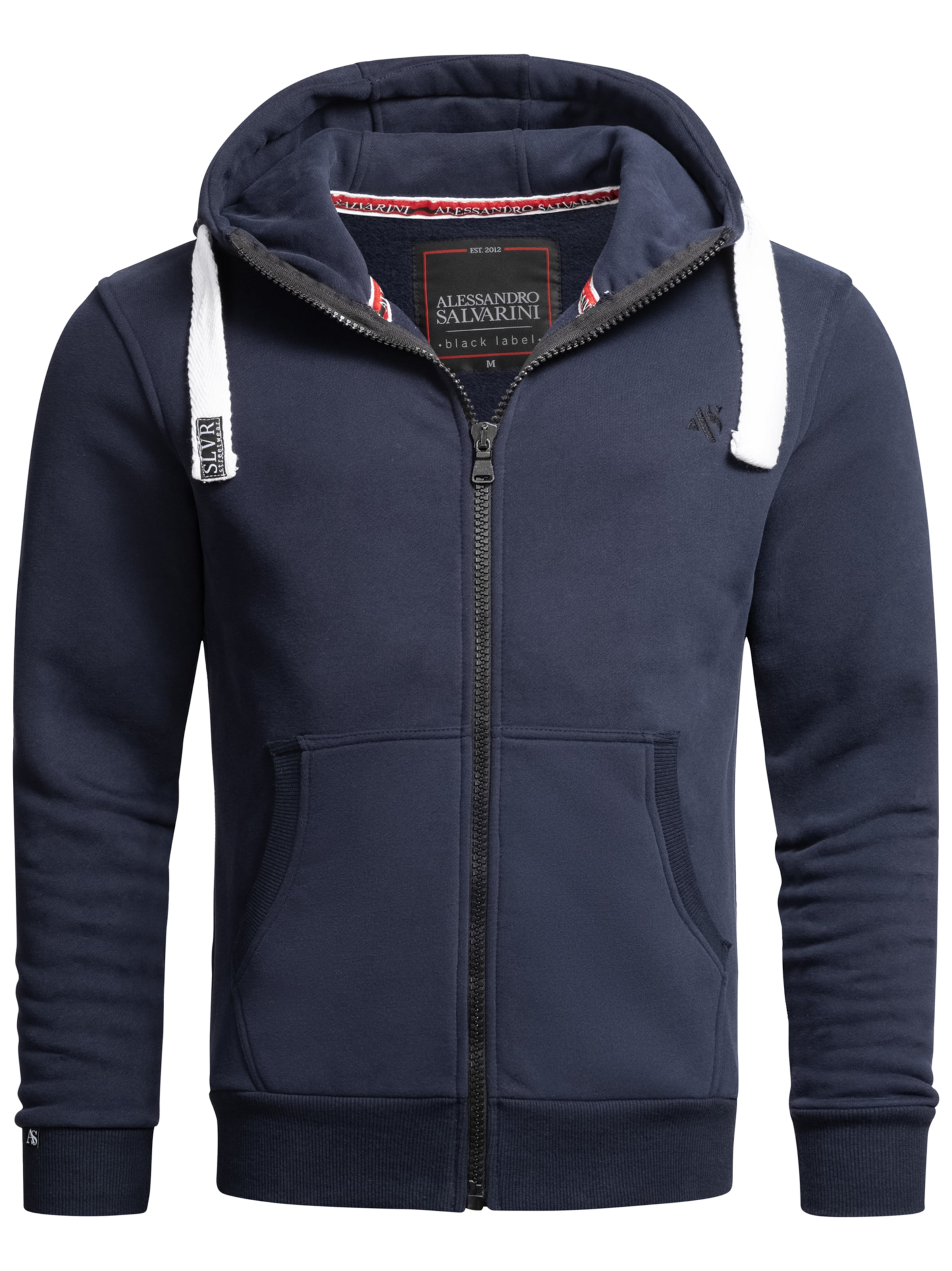 Alessandro Salvarini Sweatjacke 'Vinzent' in Blau: Vorderseite