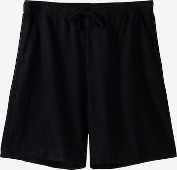 Regular Pantaloni de la Bershka pe negru: față