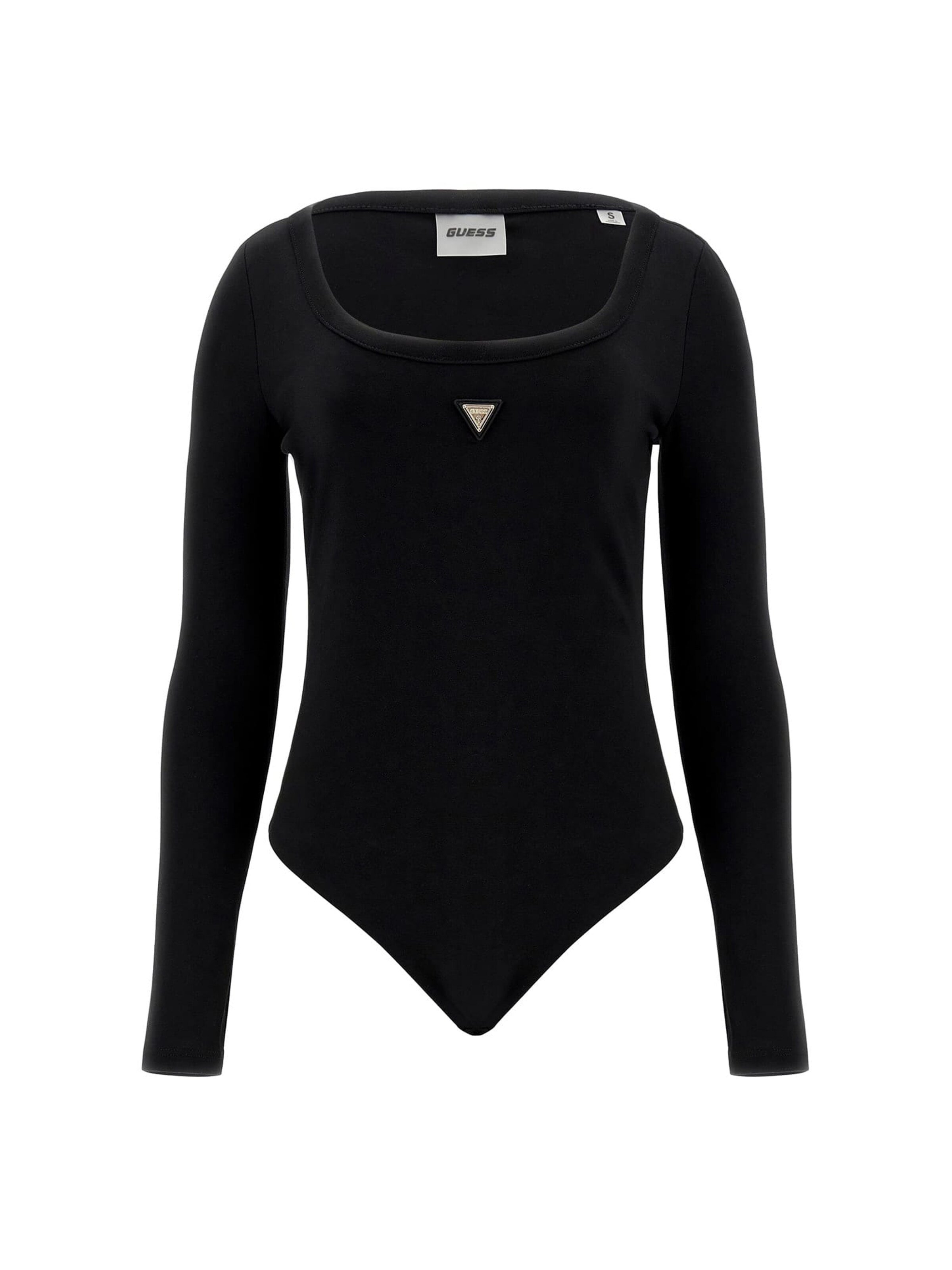 GUESS Shirt Bodysuit in Black: front