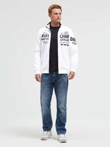 CAMP DAVID Zip-Up Hoodie in White