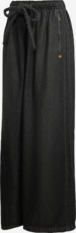 ADIDAS ORIGINALSWide Leg/ Široke nogavice Traperice 'Ess' - crna boja: prednji dio