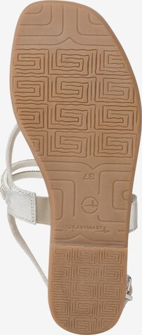 TAMARIS T-Bar Sandals in Silver