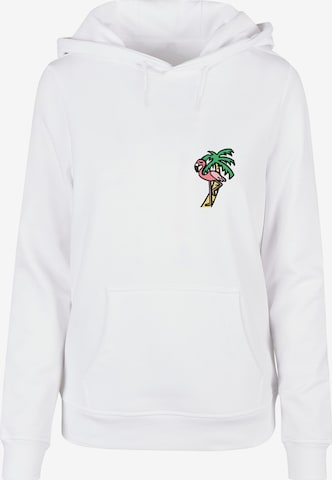 Sweat-shirt 'Flamingo' Mister Tee en blanc : devant