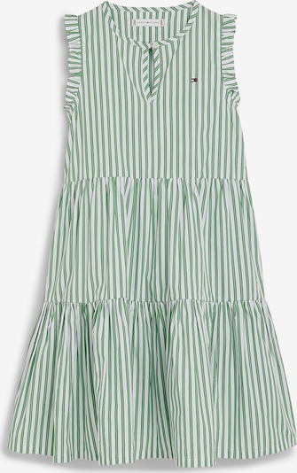 TOMMY HILFIGER Φόρεμα σε σκούρο πράσινο / λευκό, Άποψη προϊόντος