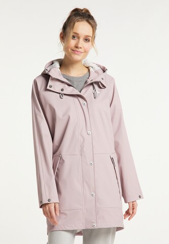 Schmuddelwedda Between-Seasons Coat in Pink: front