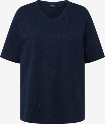 T-shirt Ulla Popken en bleu : devant