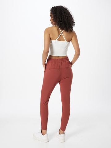 VERO MODA Tapered Bandplooibroek 'Eva' in Rood