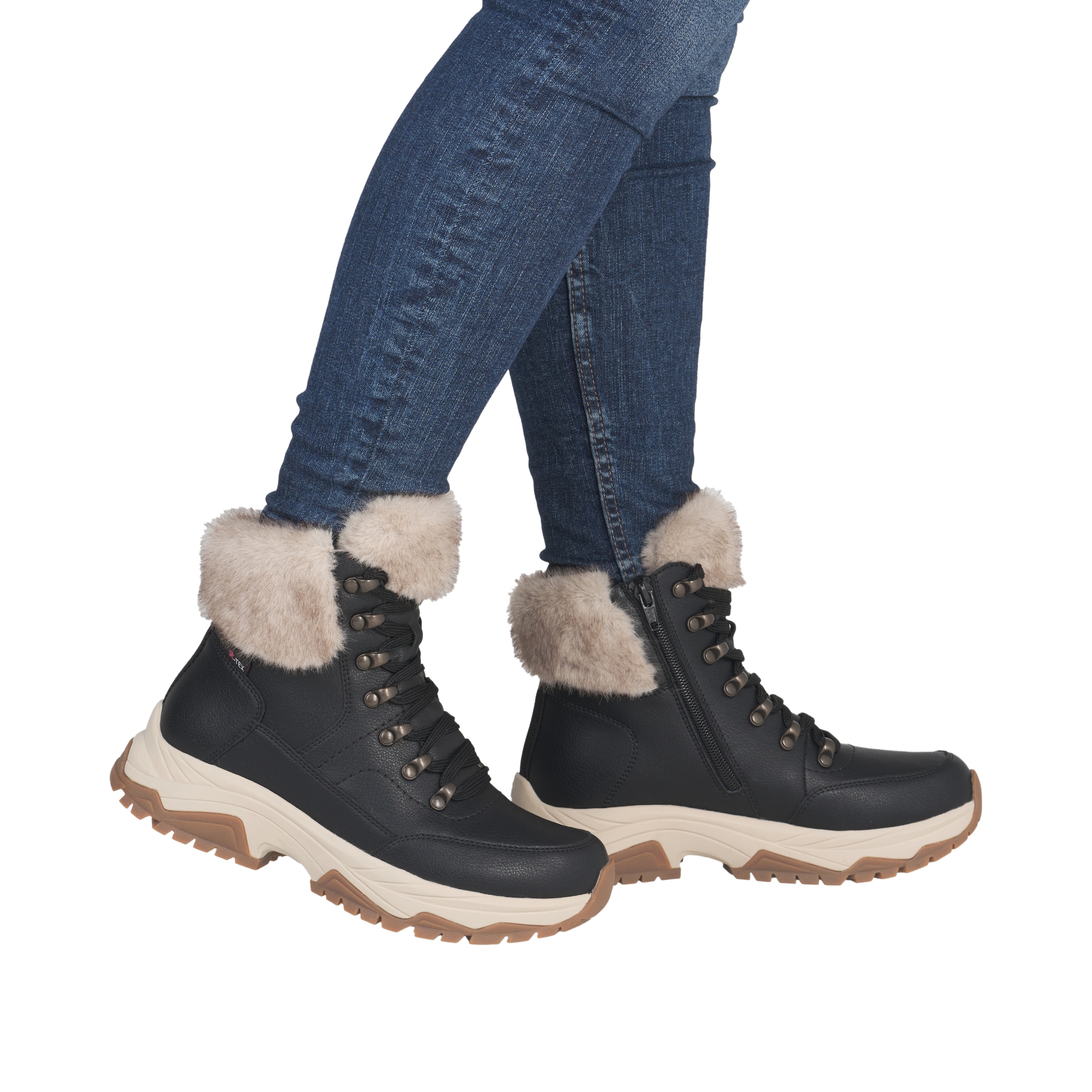 Bottes à lacets 'W3971' Rieker en noir