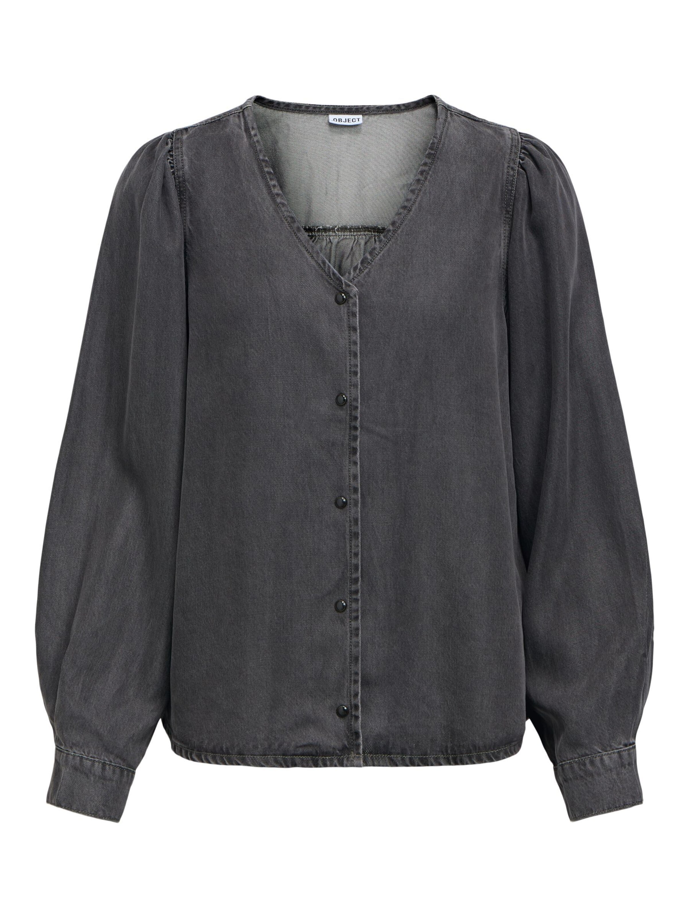 Camicia da donna 'OBJFrame' di OBJECT in nero: frontale