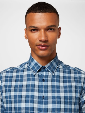 bugatti Regular fit Button Up Shirt in Blue