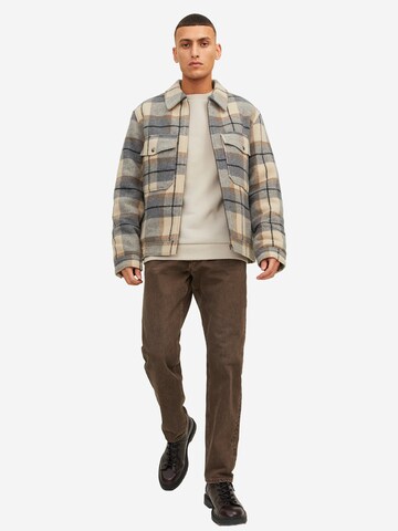 JACK & JONES Sweatshirt 'JJBradley' in Beige