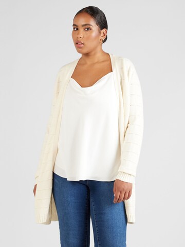 ONLY Carmakoma Strickjacke 'KATIA' in Grau: Vorderseite