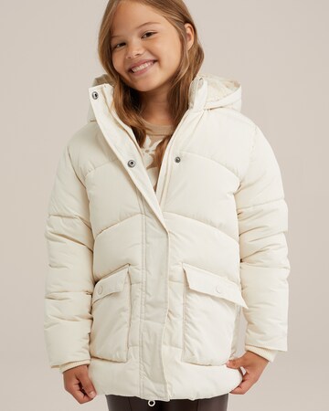 WE Fashion Winter jacket 'Meisjes' in Beige: front