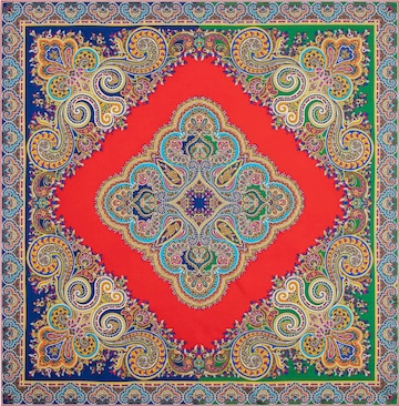 Foulard 'SQUARE GARDEN PAISLEY' Roeckl en mélange de couleurs : devant