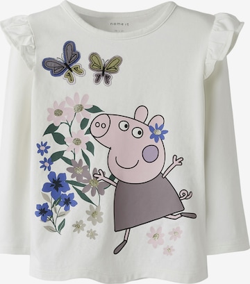 balta NAME IT Marškinėliai 'NMFANNA PEPPA': priekis