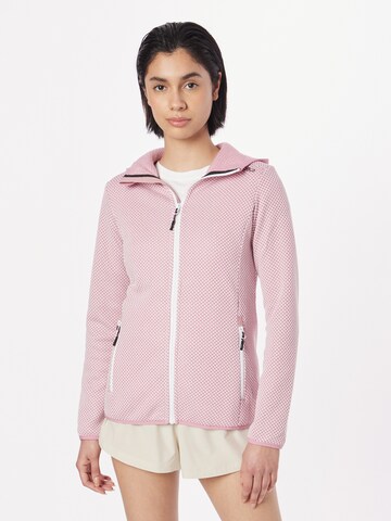 CMP Functionele fleece jas in Roze: voorkant