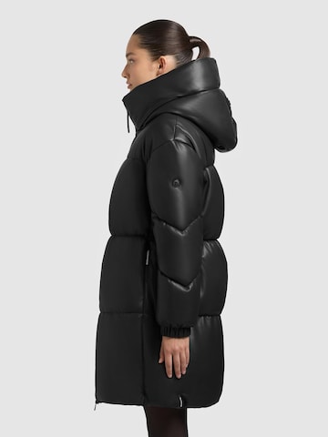 khujo Wintermantel 'Lorsa' in Schwarz