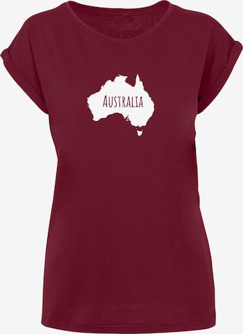Merchcode T-Shirt 'Australia X' in Rot: predná strana